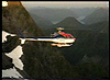 Helicopter in mountains